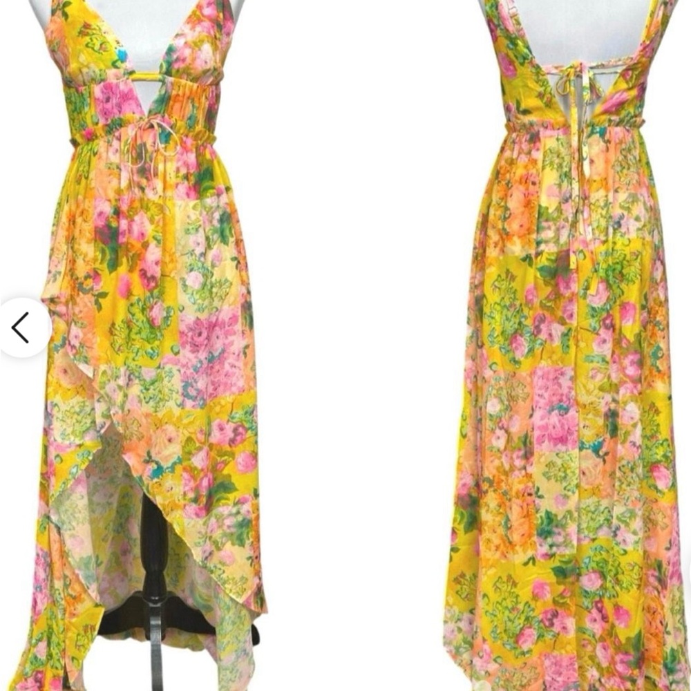 Floral Yellow Maxi Dress